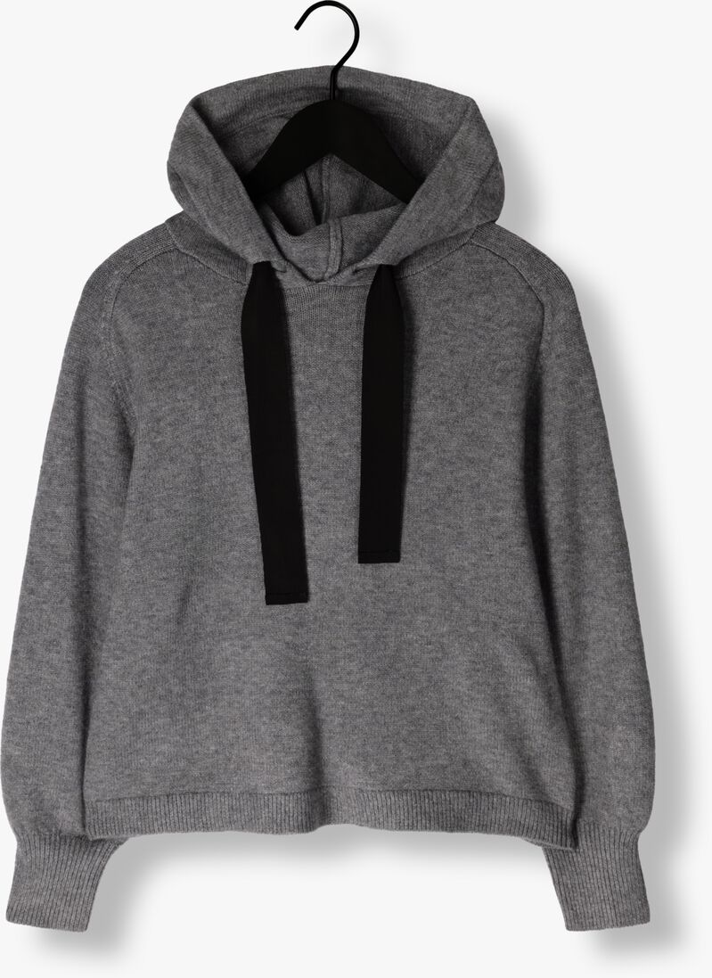 grijze co'couture trui row hoodie knit