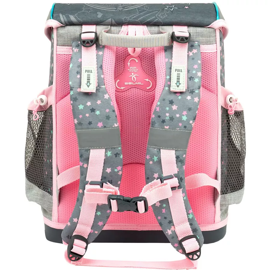 Belmil Schulranzen Mini Fit Schulranzen Set 5-teilig mit Brustgurt Shine like a Star