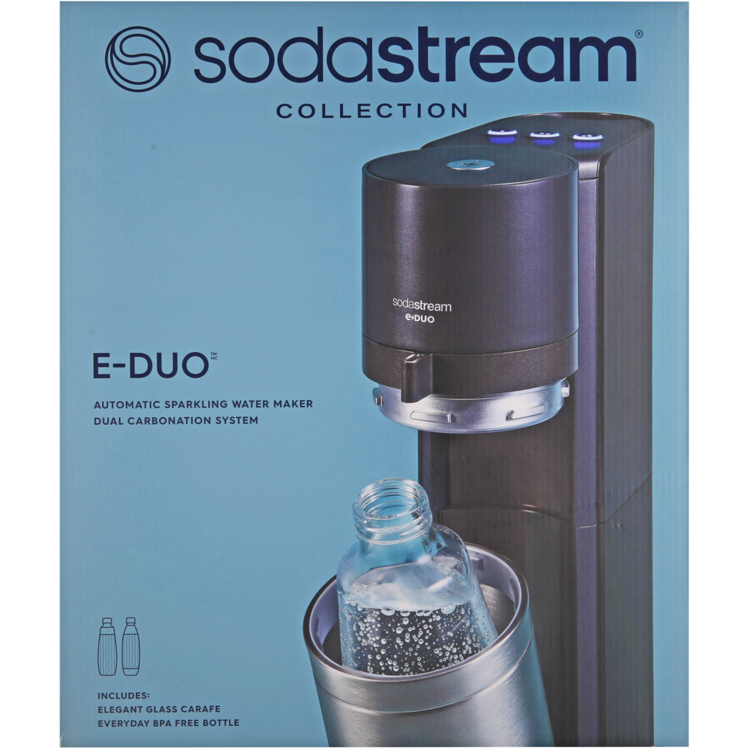 SodaStream E-Duo CQC + Karaffe & Flasche