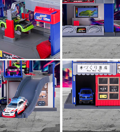 Majorette Garage m. Auto, Sound und Licht - Japan Series Tuning