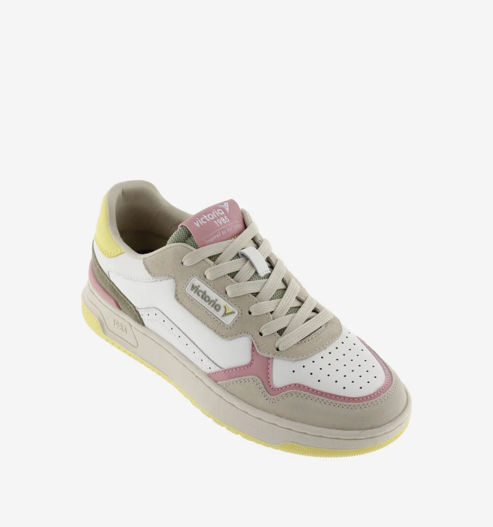 C80 - CASUAL PATCH COLORS Baskets rétro unisexes multicolores AMARILLO