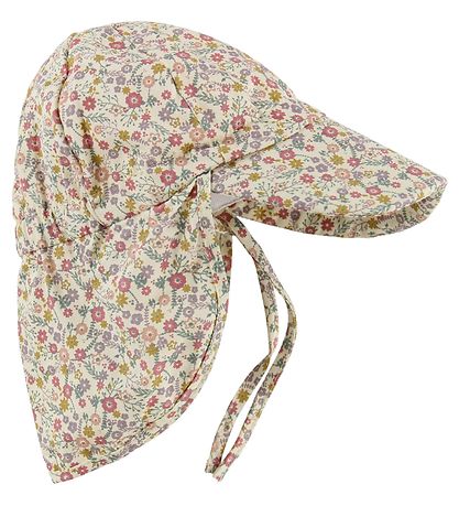 Melton Legion?rhat - UV30 - Creme m. Blomster