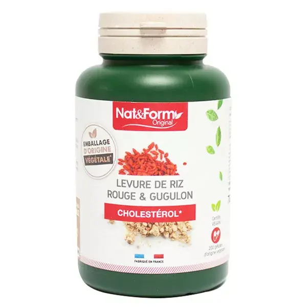 Nat & Form Original Arroz Vermelho Fermentado e Gugulon 200 cápsulas vegetais