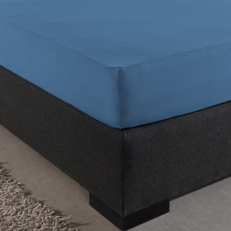 HC Dubbel Jersey Hoeslaken - Blauw