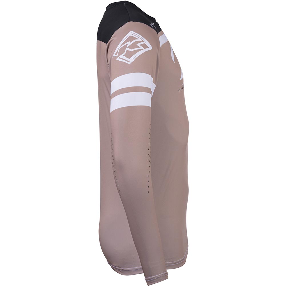 Kenny - Maillot Track Dirt Beige / Blanc / Noir