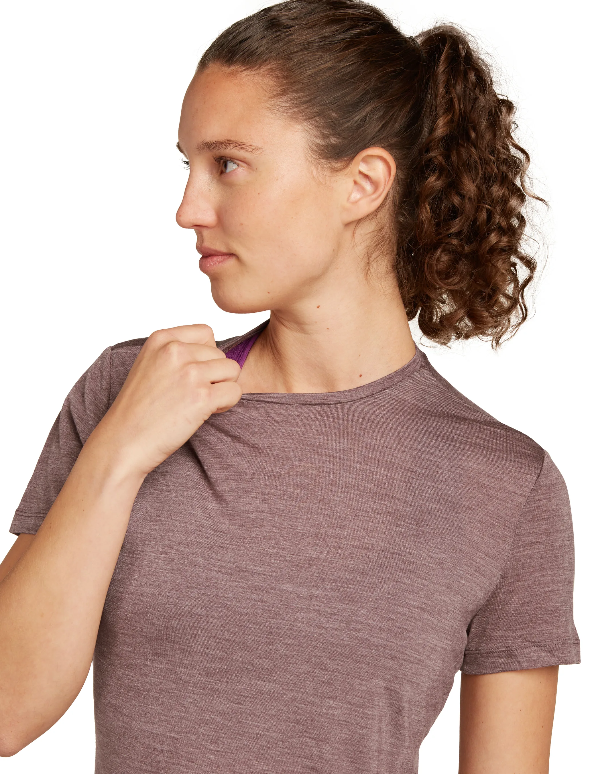 Icebreaker Women Merino 125 Cool-Lite™ Sphere Iii Ss Tee Carob Hthr