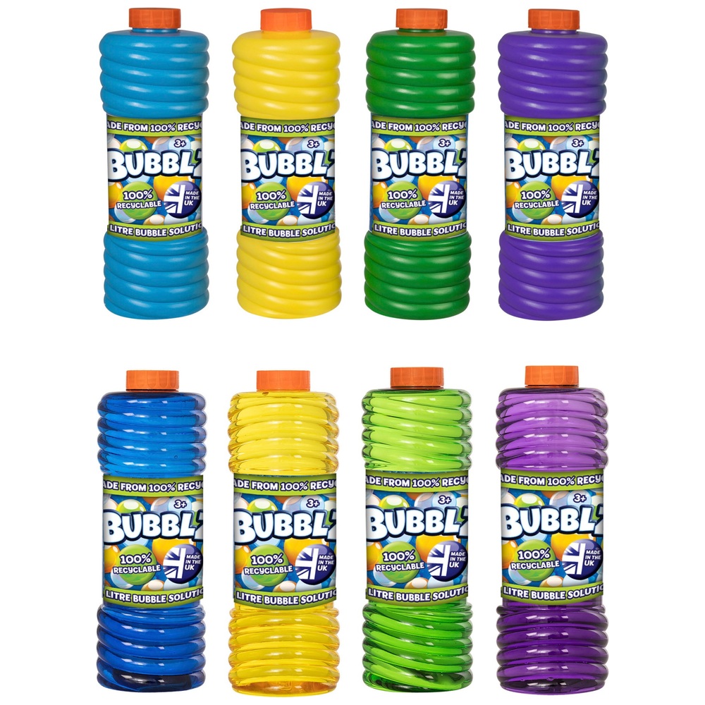 Bubblz 1 Liter Seifenblasenlösung in verschiedenen Farben