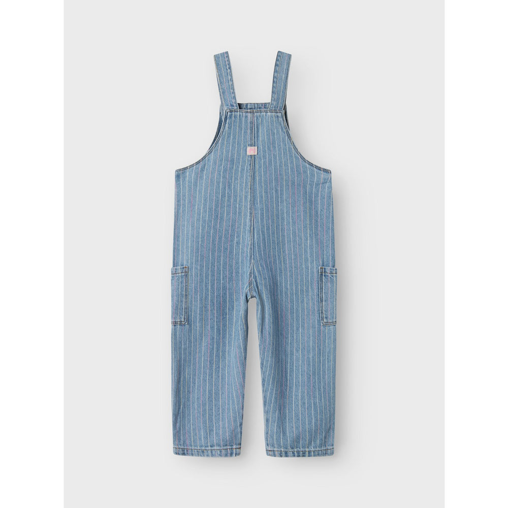 Køb Name It Light Blue Denim Multi Macie Stripe Denim Overall