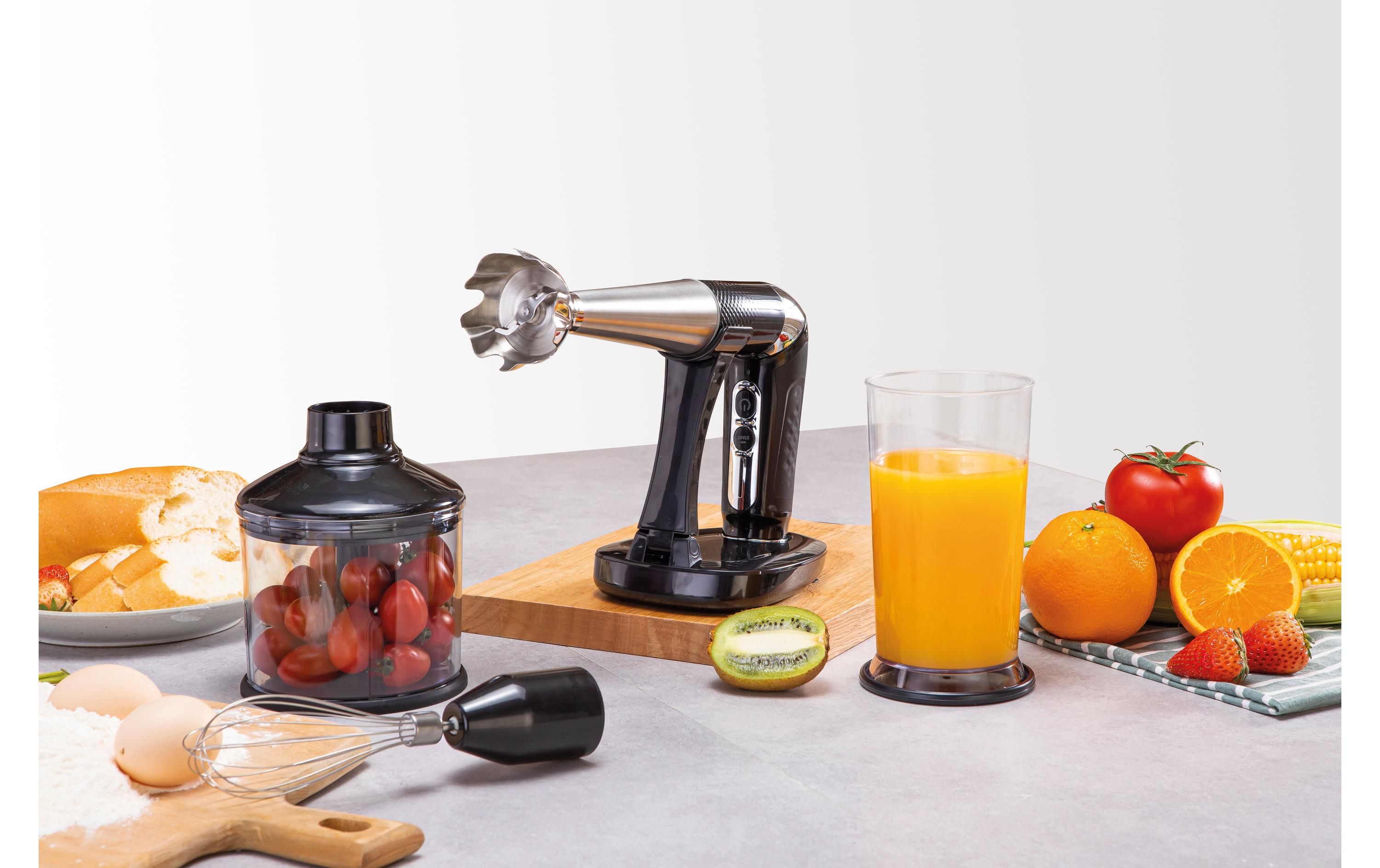Stabmixer B04117 Schwarz/SilberKabelloses Stabmixer-Set