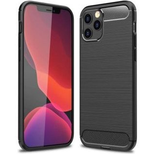 DLH Coque silicone noire pour Apple iPhone 12 et iPhone 12 Pro