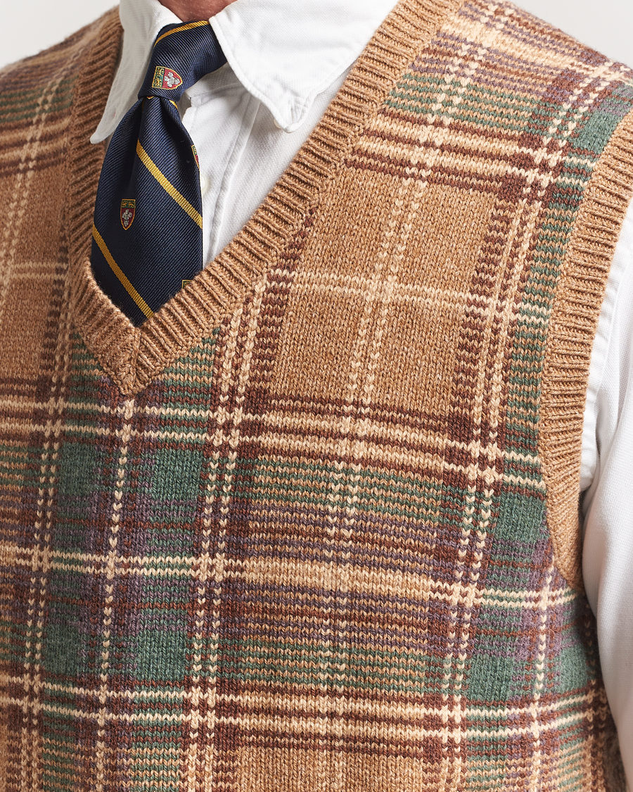 Polo Ralph Lauren Wool/Cotton Vest Tan Combo