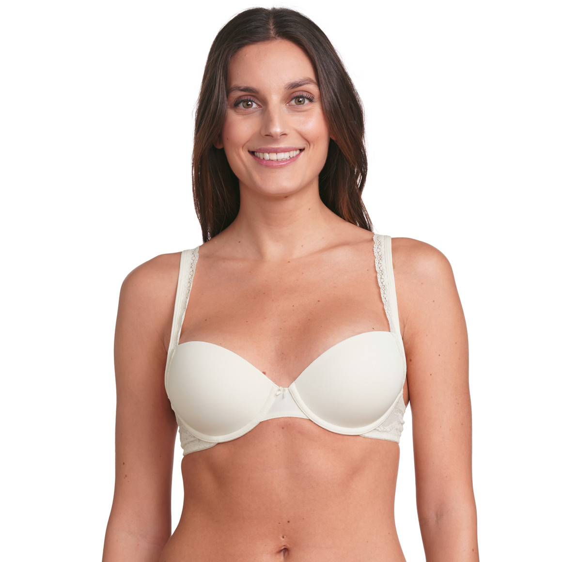 Gina Benotti 2 Damen Bügel-BHs aus Mikrofaser cremeweiss / schwarz