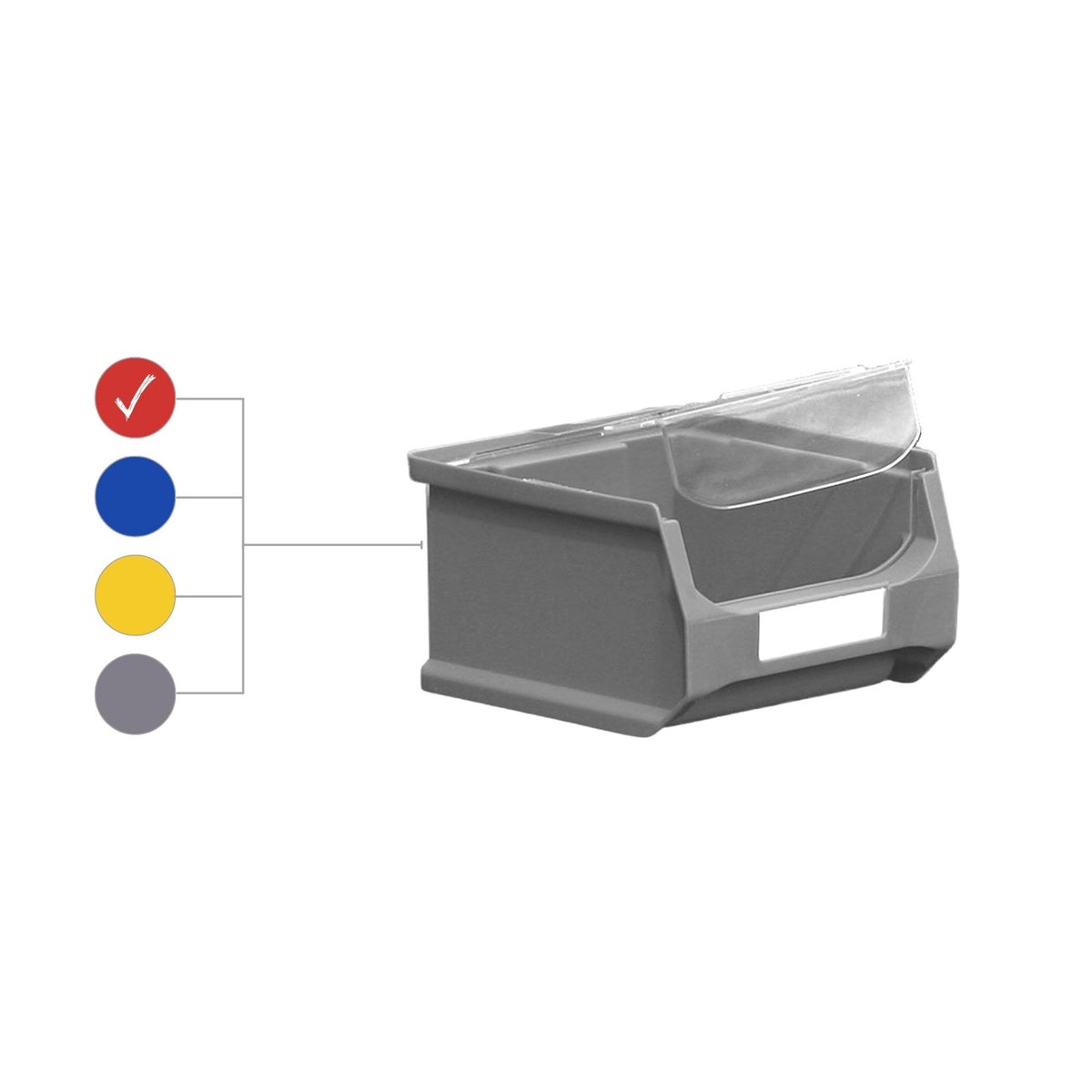 PROREGAL Value Pack 10 x Rode Opbergdoos 1.0 Met Deksel HxBxD 6 x 10 x 10 cm 0,4 Liter Opbergdoos