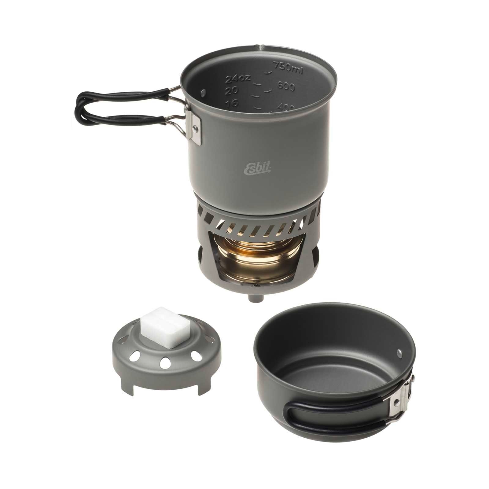Esbit CS985 Spiritus Kochset 470 ml / 985 ml hartanodisiertes Aluminium