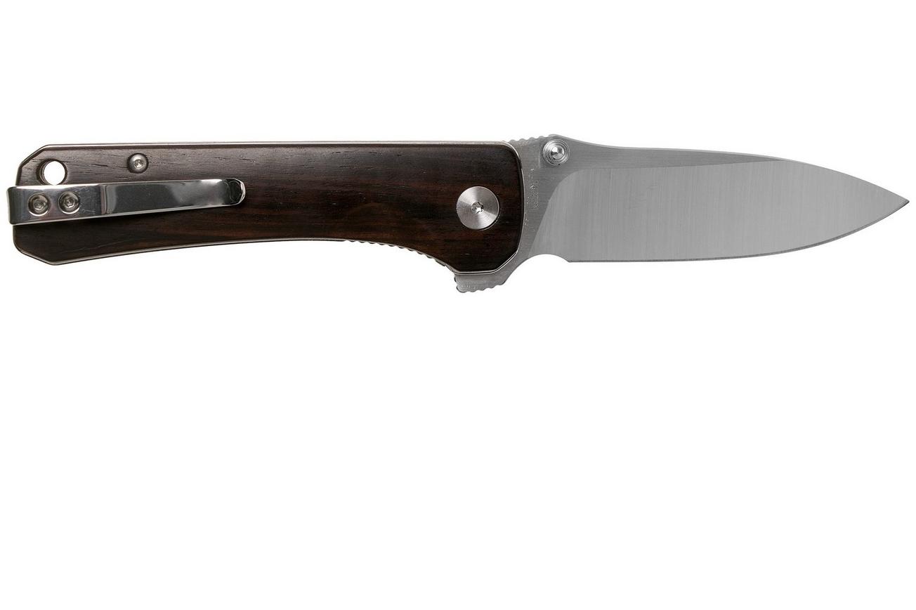 QSP Knife Hawk QS131-P1 Ebony Wood, Satin, zakmes