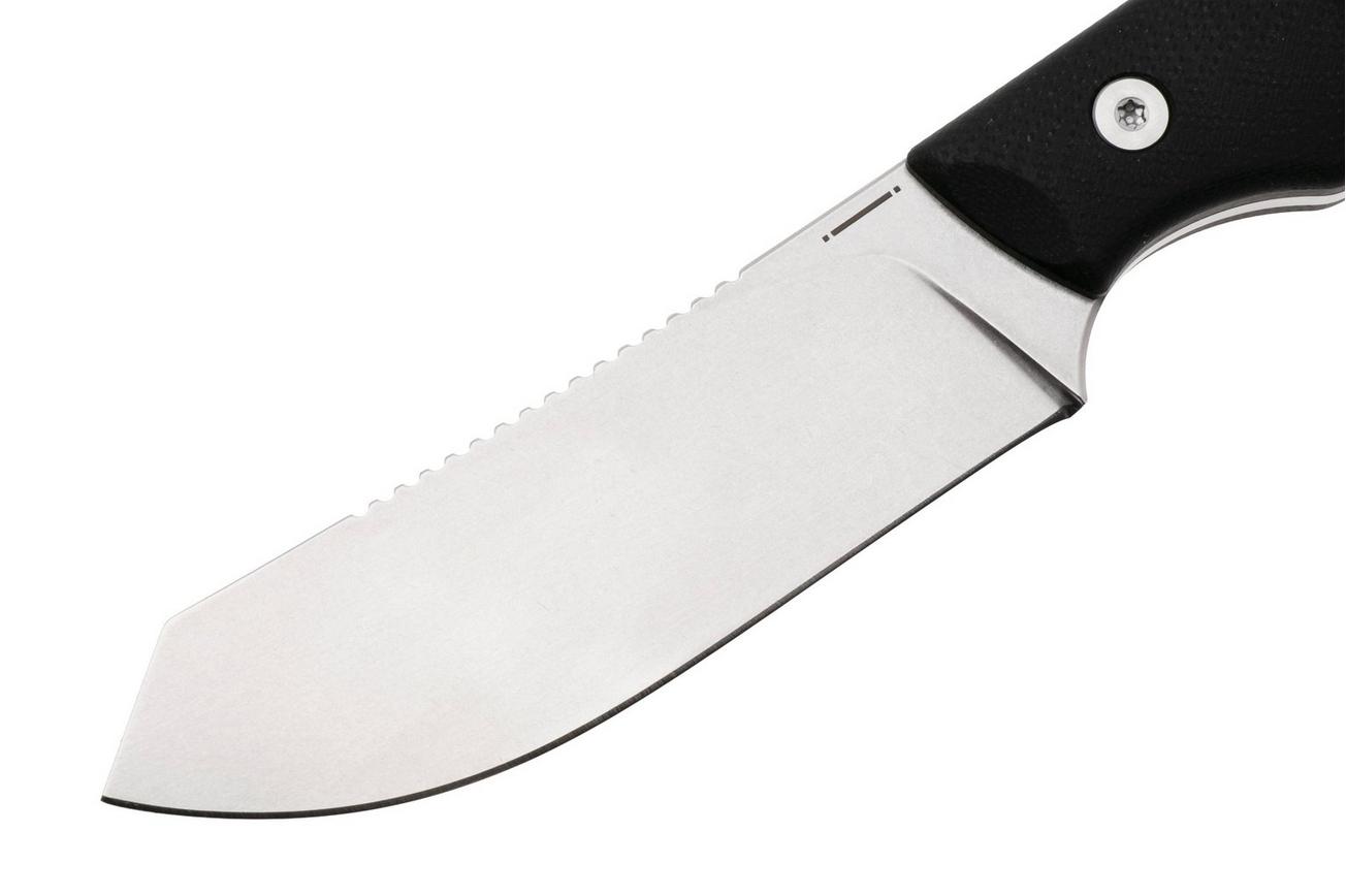 StraightLine Digger DG-BG Stonewashed 14C28N, Black G10, vaststaand mes