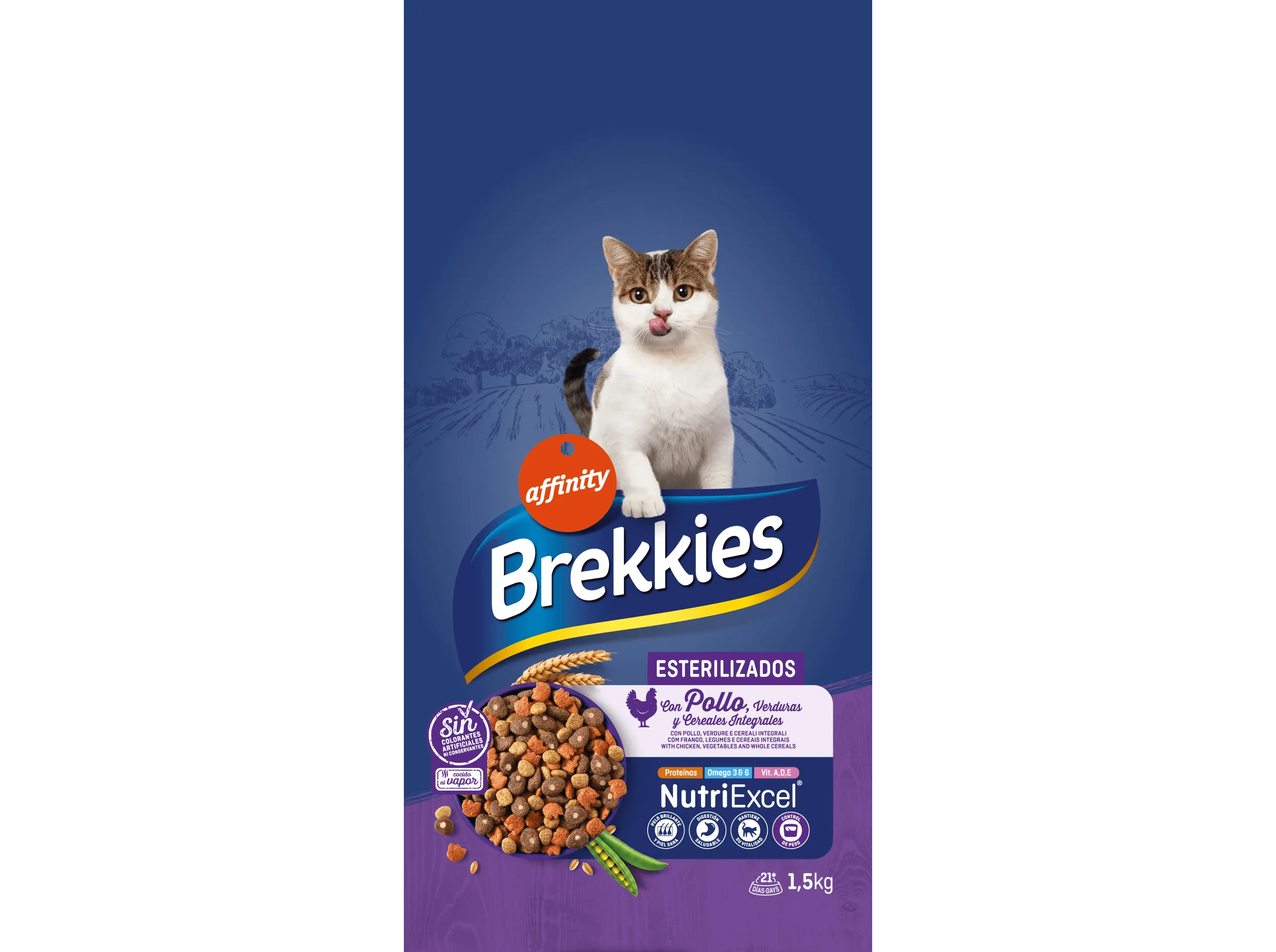 RAÇÃO PARA GATO BREKKIES ESTERILIZADO 1.5KG