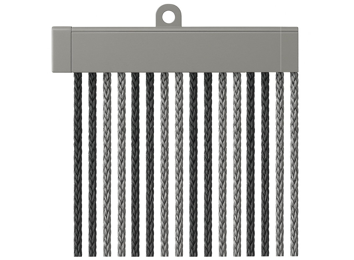 Arisol koordgordijn 190 x 60 - anthracite/grey