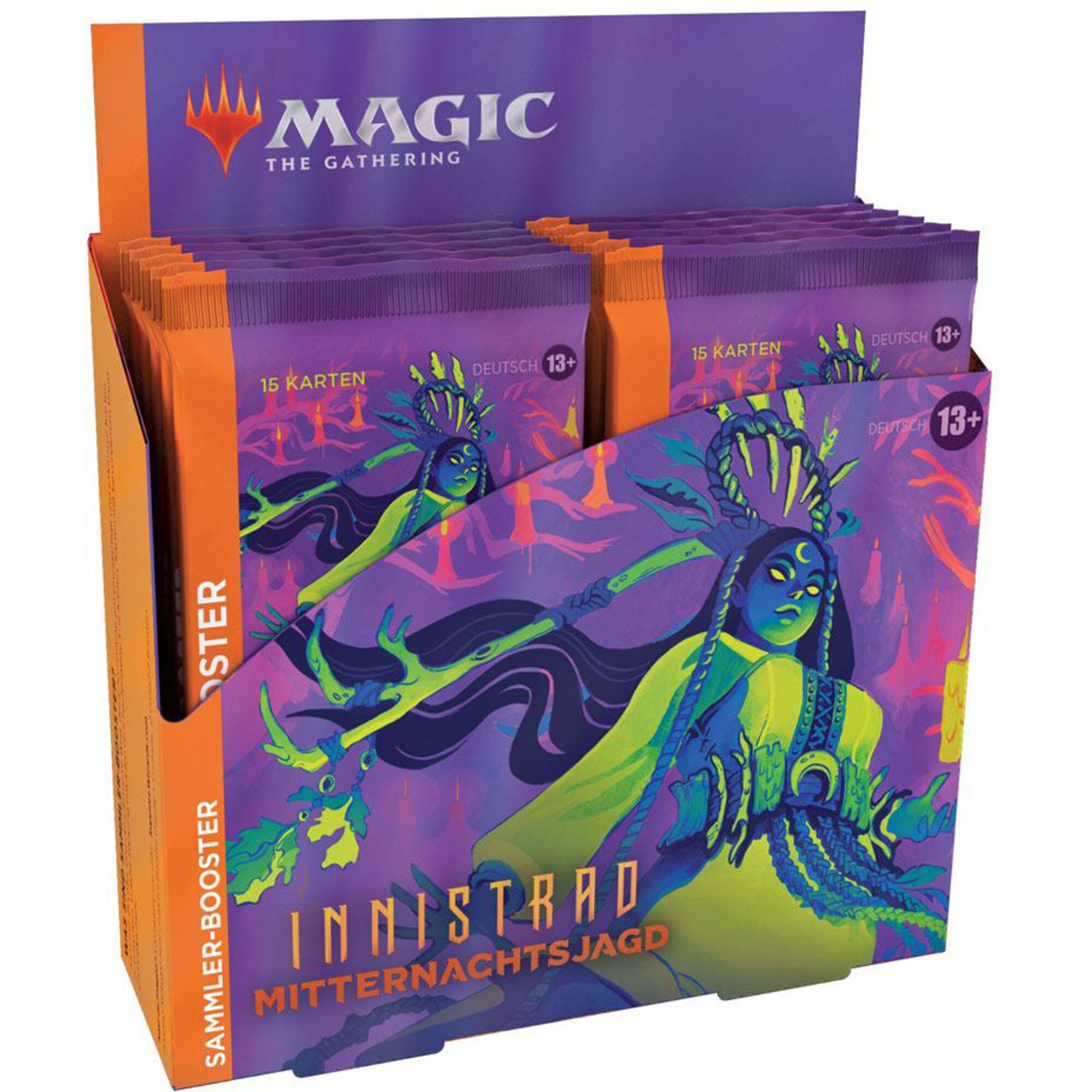 Wizards of the Coast Sammelkarten Magic: The Gathering - Innistrad: Mitternachtsjagd Sammler-Booster Display deutsch