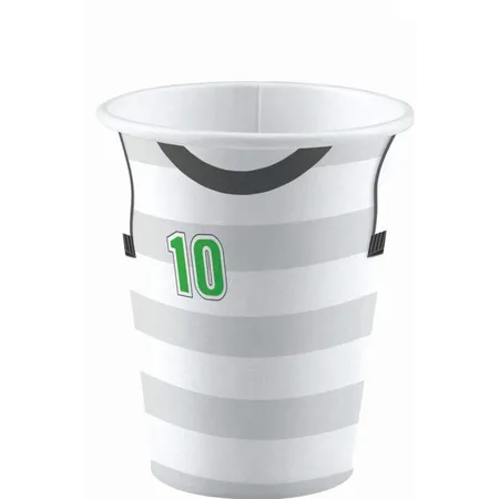 amscan 8 Becher Kicker Party 250 ml, sortiert