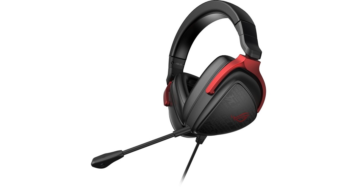 ASUSROG Delta S Core over-ear gaming headset  (Zwart/rood, Pc, PlayStation 4, PlayStation 5, Xbox One, Xbox Series X|S, Nintendo Switch)