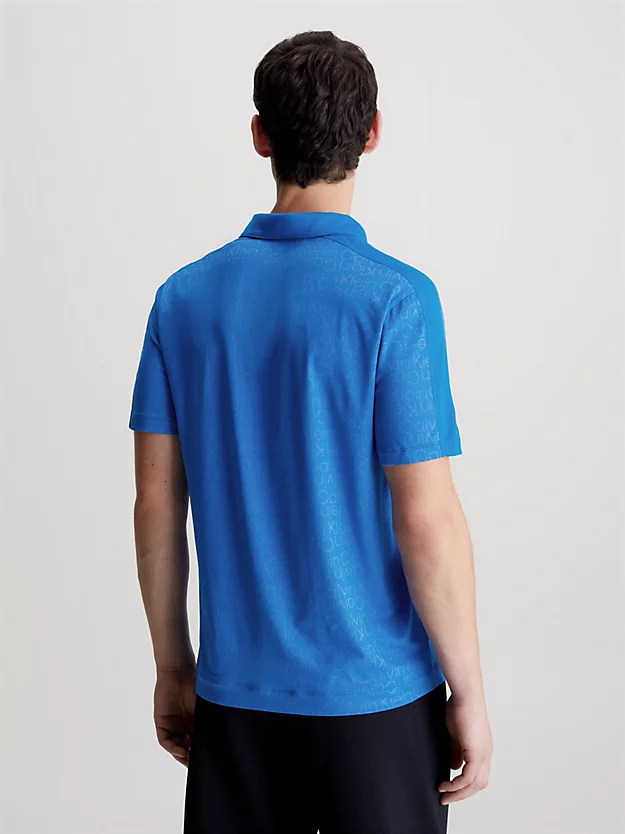 Camisa polo esportiva com logotipo em tela