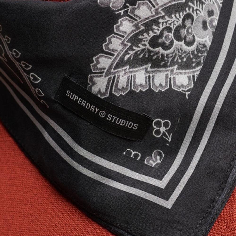 Superdry Foulard Carré Noir/Blanc Femme Superdry Studios