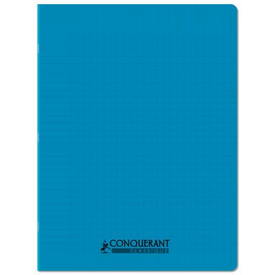 Conquérant Classique - Cahier polypro - 24 x 32 cm - 48 pages - grands carreaux (Seyes) - turquoise
