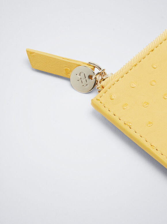 Porta-cartões gravado - Amarelo