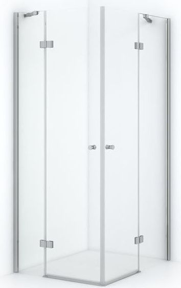 Amber Douchecabine | 100x70 cm Chroom Helder glas Draaideur Rechthoek