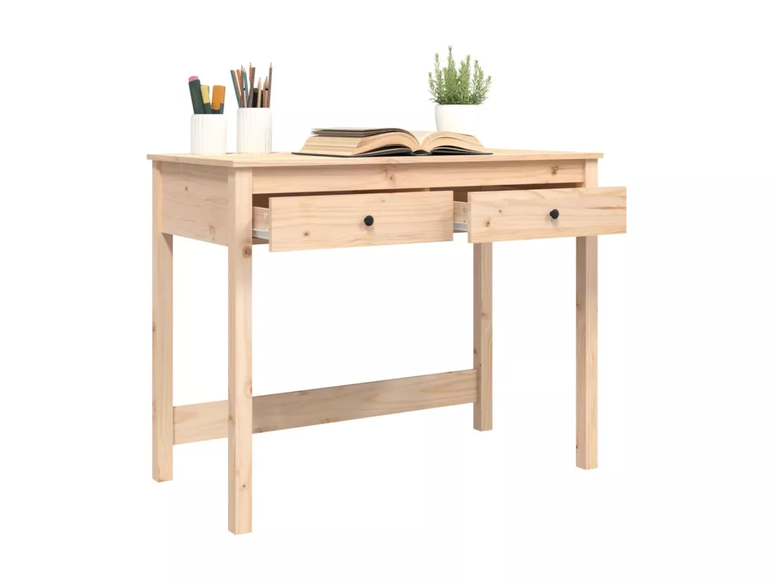 Bureau avec tiroirs 100x50x78 cm Bois massif de pin