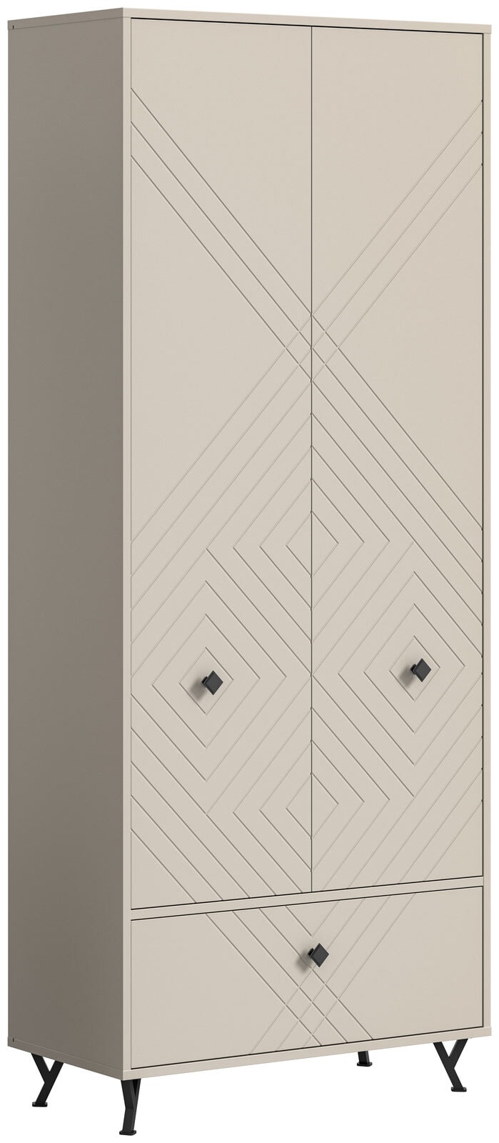 Garderobenschrank, NOTES, sandbeige, 80x190 cm