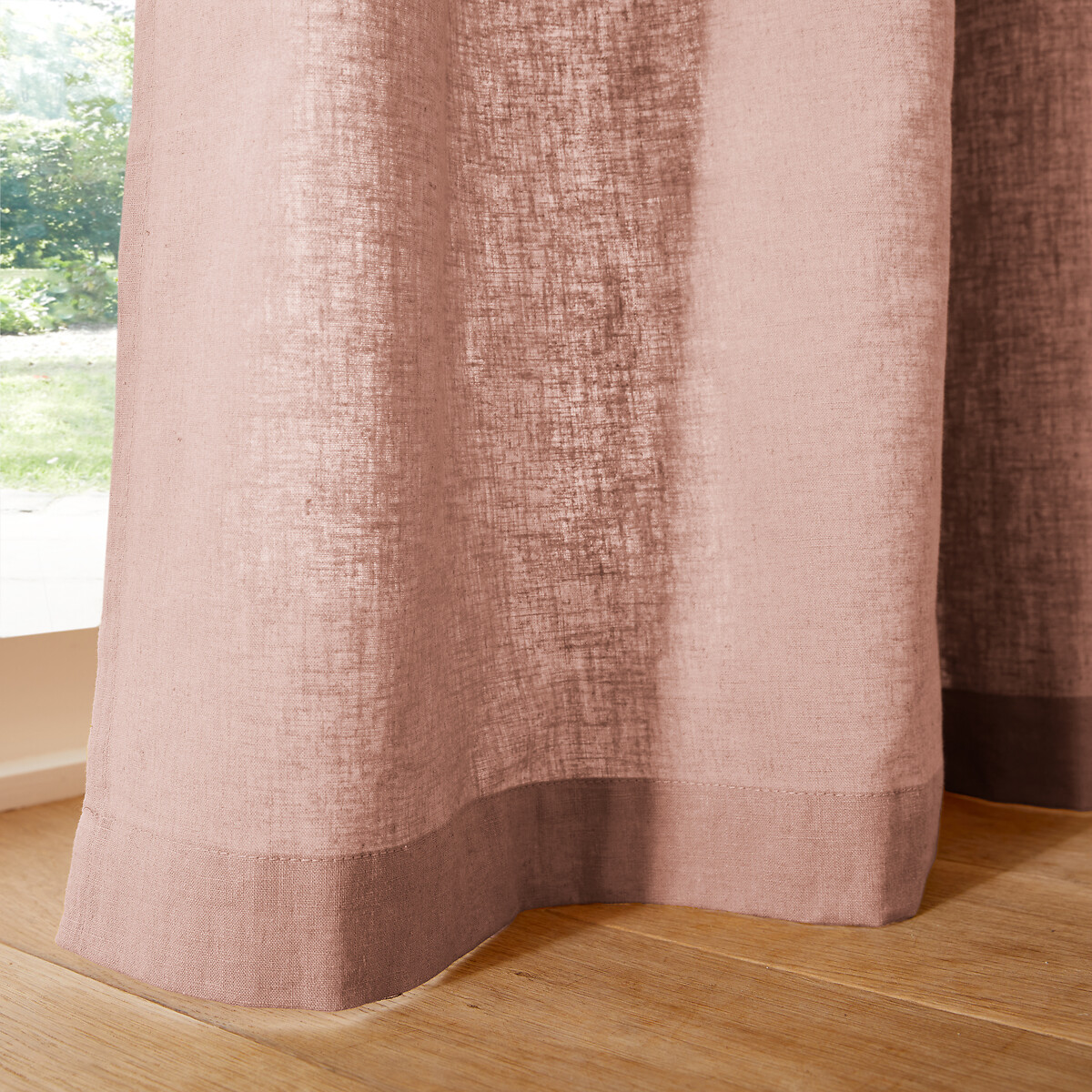 LA REDOUTE INTERIEURS<br>Cortina de meio linho com ilhós, Lincot
