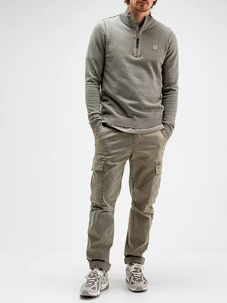 BUTCHER OF BLUE Troyer Pullover CLIFDEN hellgrau