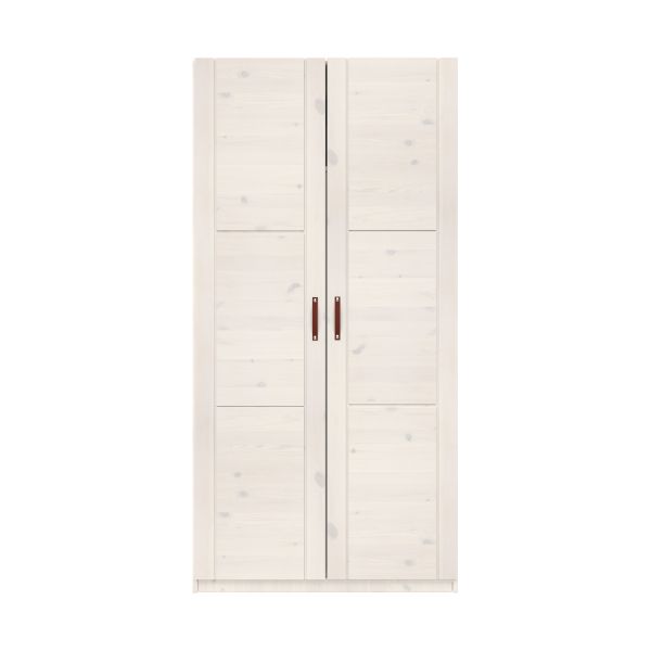 LIFETIME Kidsrooms Kledingkast 2-Deurs - Tussenwand - White Wash