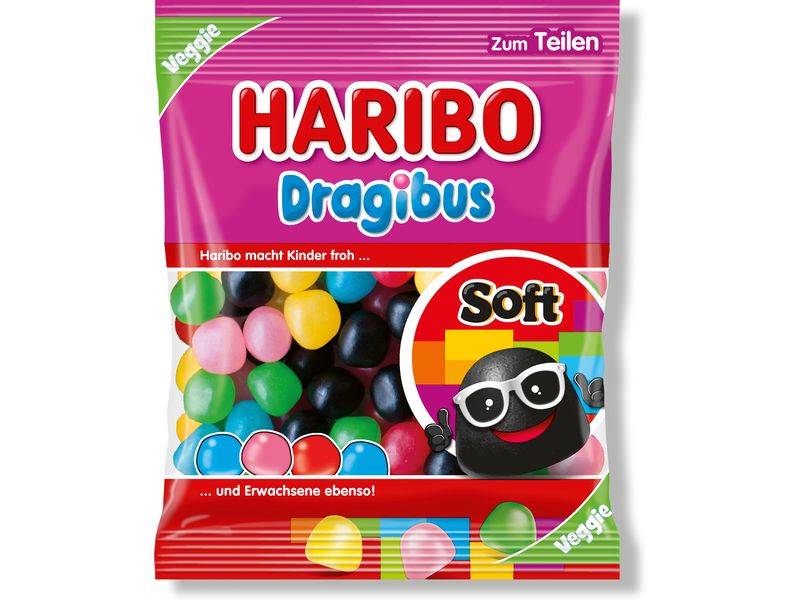 Haribo Gummibonbons Haribo Dragibus Soft 175 g Feine Kaubonbons zum Naschen und Teilen