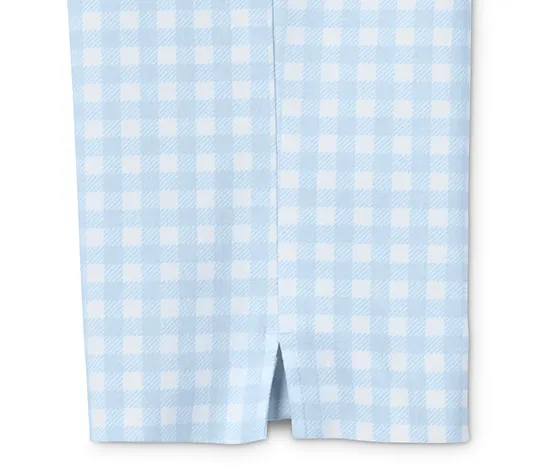 7/8-Stretchhose, hellblau-weiß