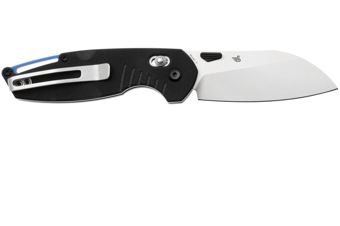 Tenable Knives Model 6 T1022V4 Satin 14C28N, Black G10, zakmes, Nick Swan design