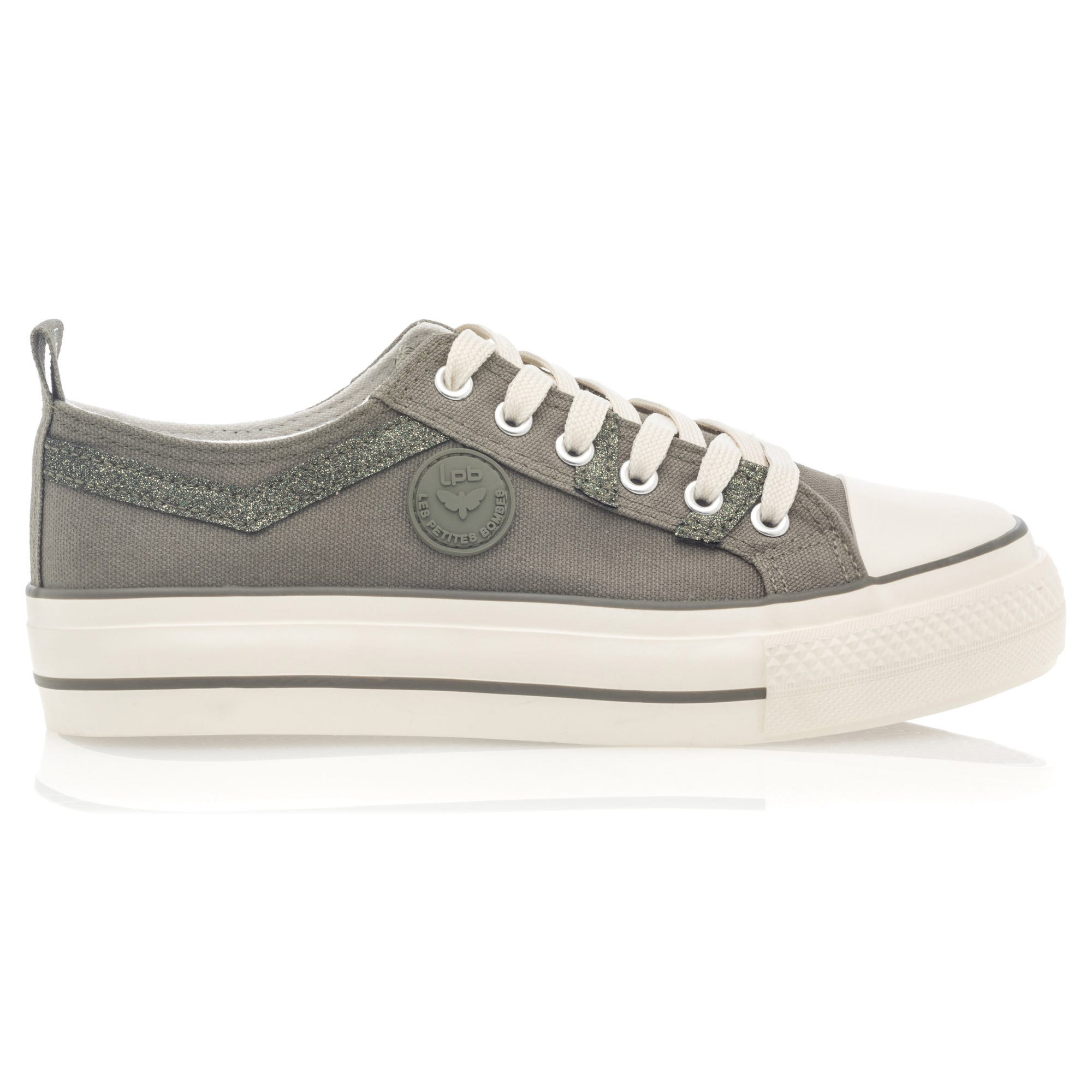 Baskets en toile Femme kaki