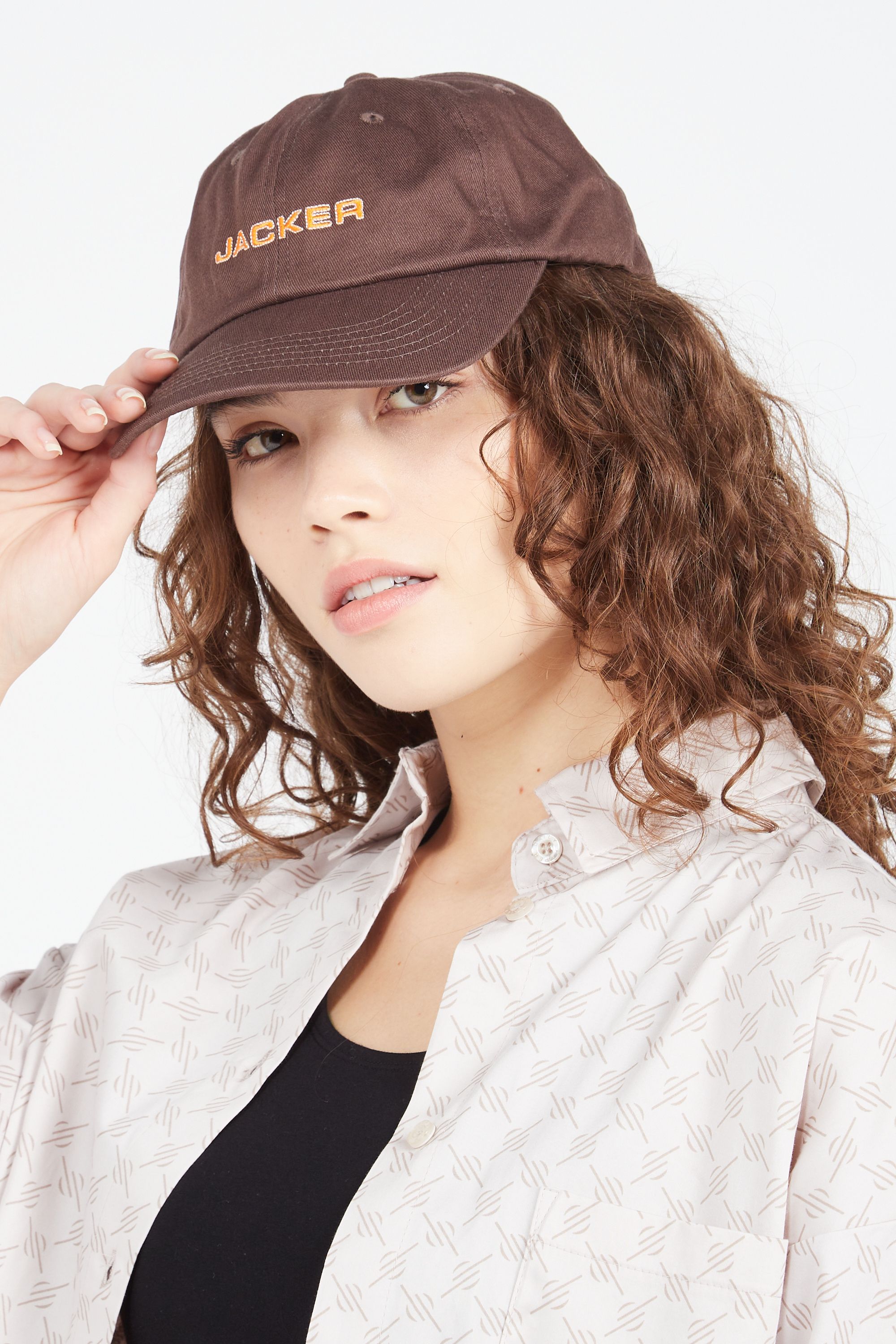 JACKER casquett e Euro Logo Cap Marron