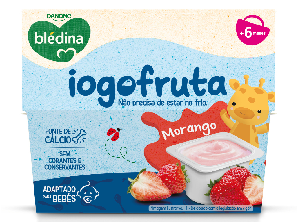 SOBREMESA LÁCTEA BLEDINA IOGOFRUTA MORANGO 4X95G