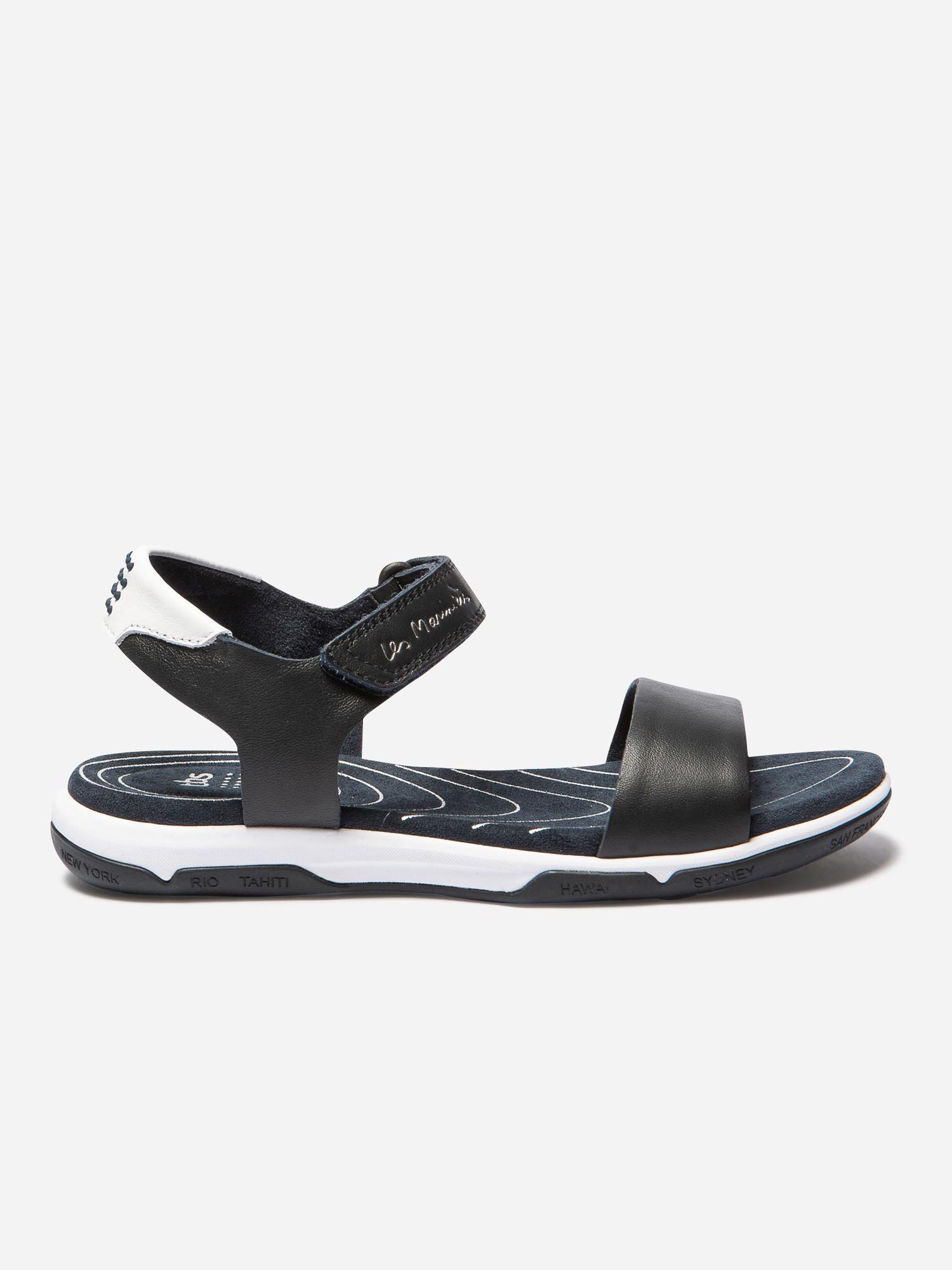 Sandales Femme Légères Cuir Marine