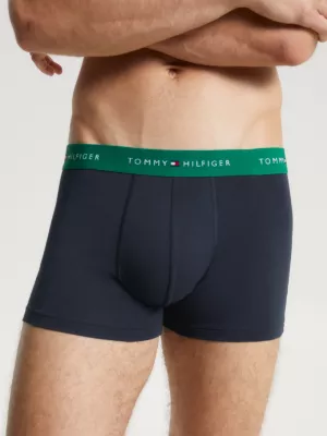 Conjunto com 3 Cuecas Boxer com Cós Elástico e Logo Essencial