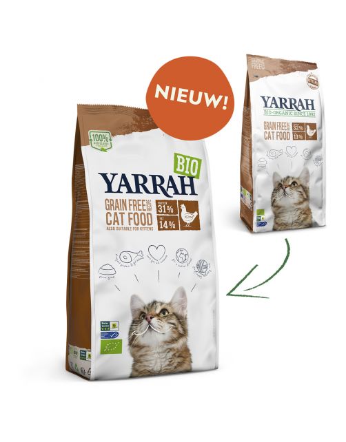 Yarrah Biologisch Grain-Free Kip - Kattenvoer