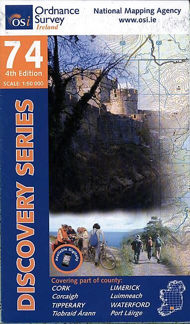 ORDNANCE SURVEY - 74 CORK WATERFORD IRLANDE 1 50 000