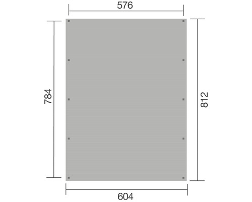 Dubbele carport weka 609 maat 1 576 x 591 cm drukgeïmpregneerd