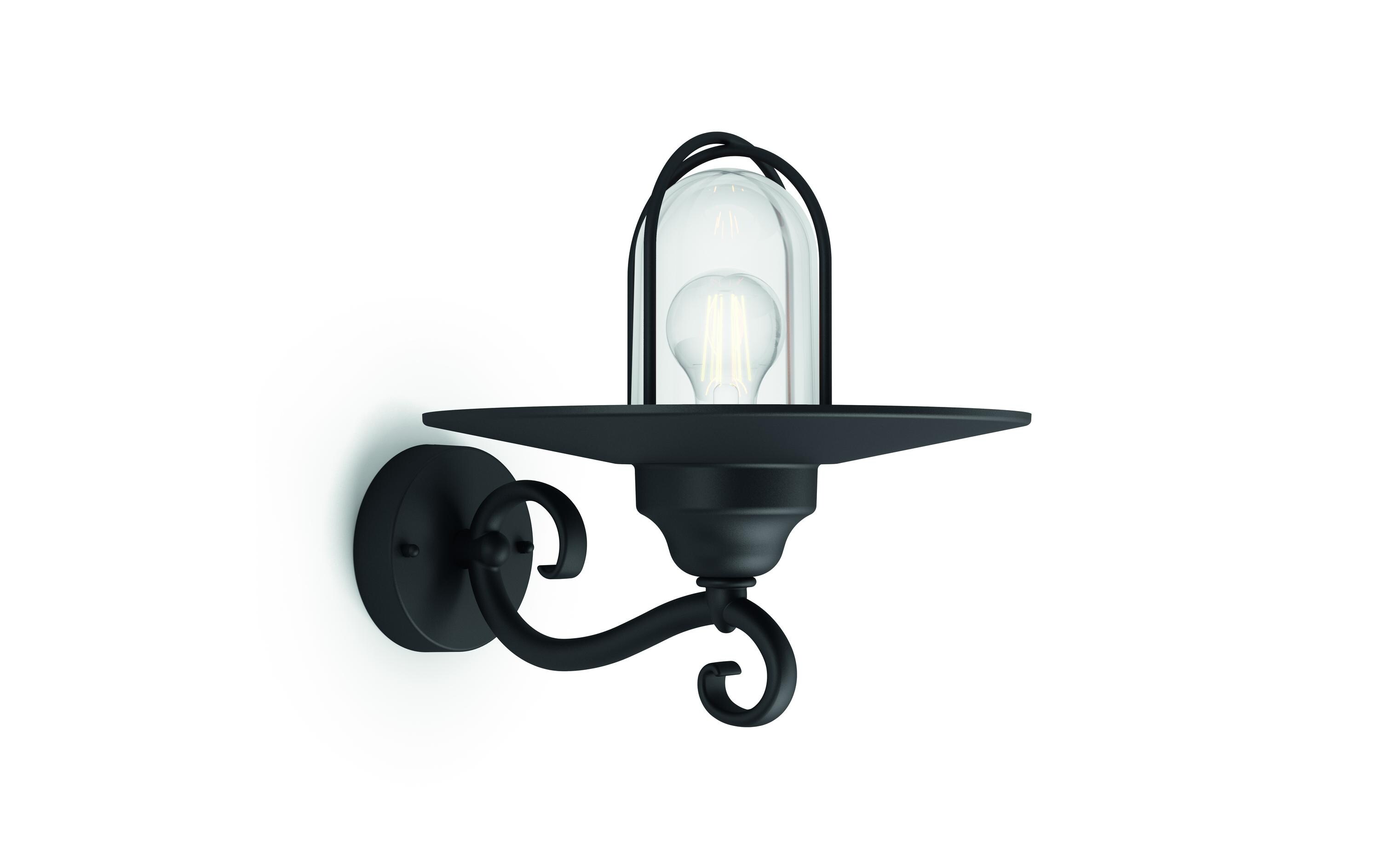 Pasture Wandleuchte schwarz, exkl. LM 1 x 60WWandleuchte für den Aussenbereich, max. 1x 60 W, E-27-Sockel, ohne Leuchtmittel