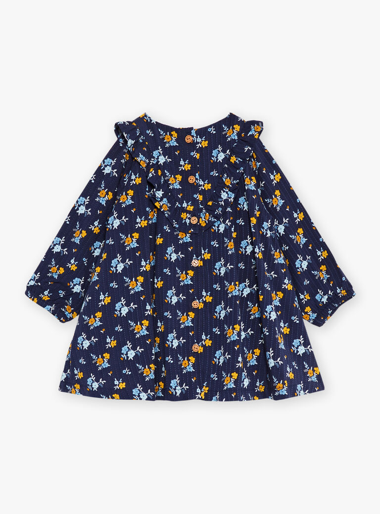 Robe bleu marine à imprimé fleuri