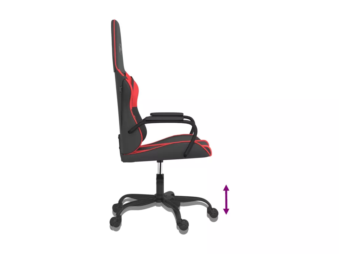 Chaise de jeu de massage Noir et rouge Similicuir