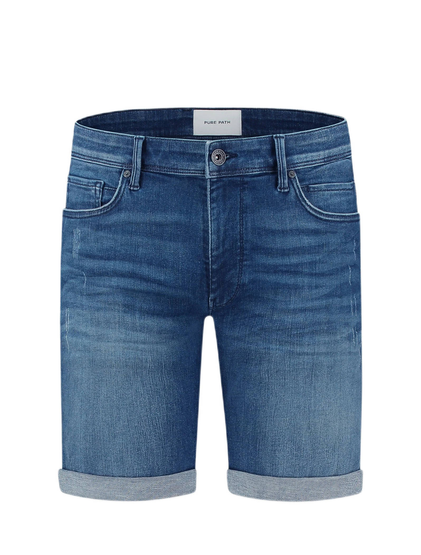 Pure Path skinny denim short The Steve denim dark blue